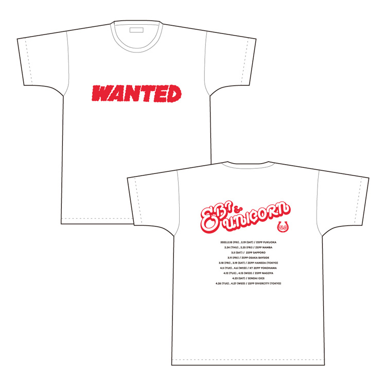 WANTED Ｔシャツ 白（M/L/XL）